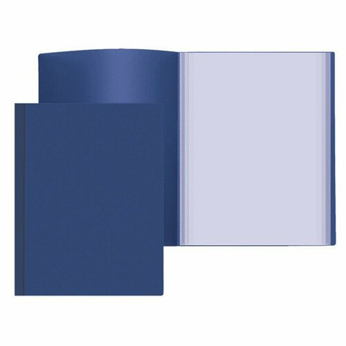 Папка 40 файлов 0,50мм пластиковая Attomex синий арт.3103402. Количество в наборе 5 шт.