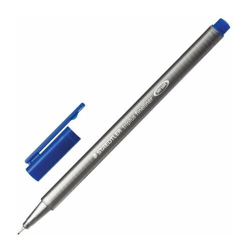 Ручка капиллярная STAEDTLER “Triplus Fineliner“, синяя, трехгранная, линия письма 0,3 мм, 334-3