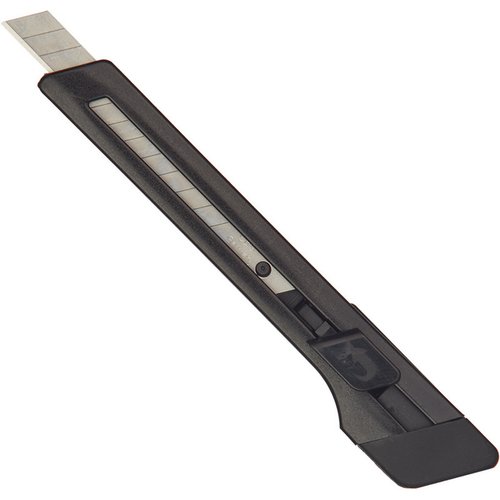 Нож Edding Нож канцелярский 9 мм EDDING (E-M 9) , с фиксатором, пластик, цв. черный