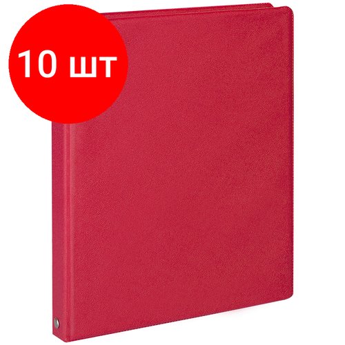 Комплект 10 шт, Тетрадь на кольцах А5, 80л, ArtSpace, обл. ПВХ, красный