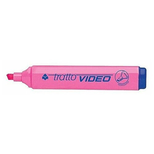 Текстмаркер Tratto Video, чернила на водной основе, 1.0-5.0 мм Розовый