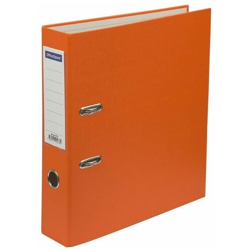 Папка с арочным механизмом OfficeSpace (70мм, А4, до 480л, бумвинил) оранжевая (270119), 10шт.