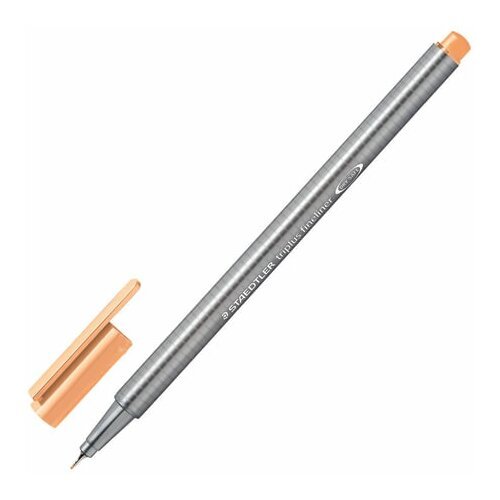 Ручка капиллярная (линер) STAEDTLER 'Triplus Fineliner', светло-оранжевая, трехгранная, линия письма 0,3 мм, 334-43 3 шт