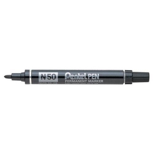 Pentel набор маркеров перманентных Pen N50, 12 шт., черный, 12 шт.