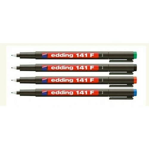 [E-141/4] Маркер перманентный EDDING 141/4 0.6 мм д/проекторных плёнок зеленый, 1 шт