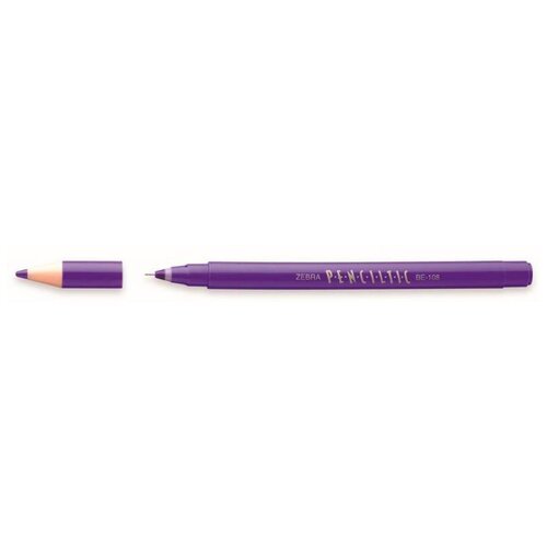 Ручка-роллер ZEBRA PENCILTIC (BE-108 PU) 0.5мм игловидный пиш. наконечник фиолетовый