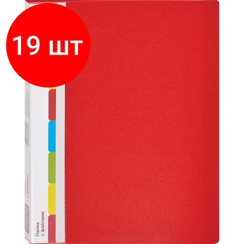 Комплект 19 штук, Папка файловая ATTACHE KT-30/07 красная