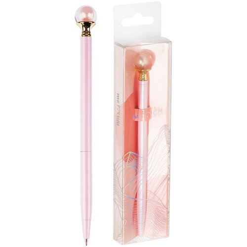 Ручка шариковая автоматическая Meshu Pink pearl (1мм, синий цвет чернил) 24шт. (MS_93904)
