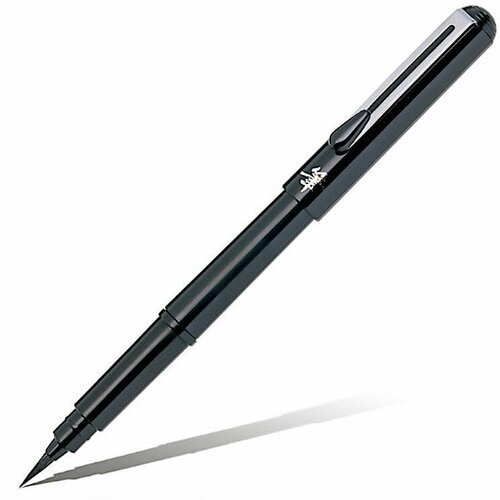 Ручка-кисть Brush Pen для каллиграфии, с двумя сменными чернилами, Pentel