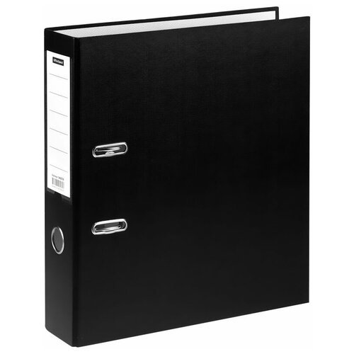 OfficeSpace папка-регистратор с карманом на корешке А4, бумвинил, 75 мм, черный
