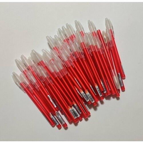 Ручка шариковая красные масляные чернила, 1.0 мм IBP349/RD 100 шт.