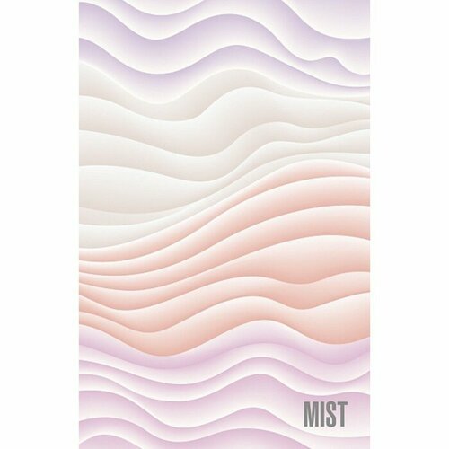 Бизнес-блокнот А5, 96 листов в клетку 'Mist' розовый, твёрдая обложка, матовая ламинация, выборочный лак, блок 65 г/м2