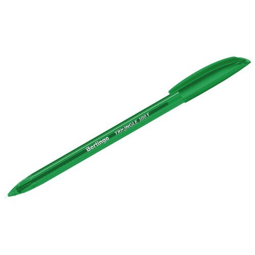 Ручка шариковая 60 шт Berlingo 'Triangle 100T' зеленая, 0,7 мм