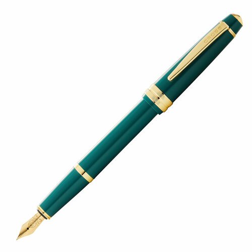 Перьевая ручка Cross Bailey Light Polished Green Resin and Gold Tone, перо F, AT0746-12FF