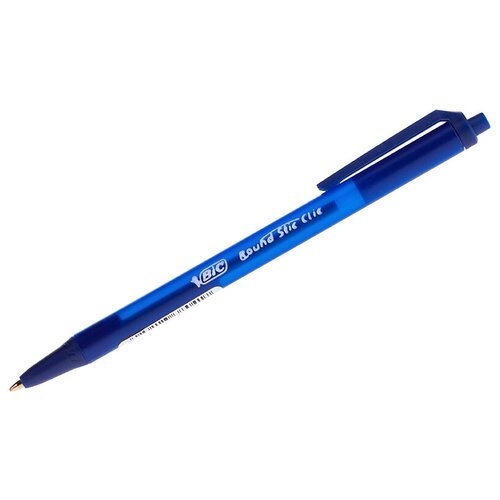 Комплект 20 шт, Ручка шариковая автоматическая Bic 'Round Stic Clic' синяя, 1.0мм