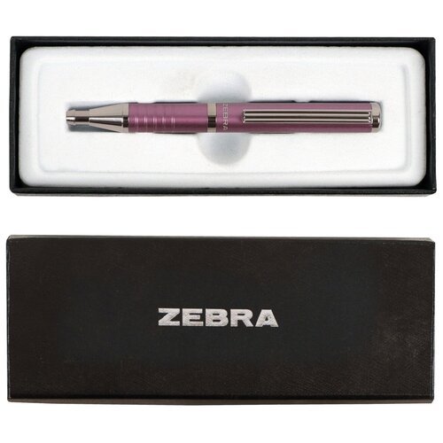 Ручка шариковая Zebra SLIDE (BP115-P-BL) авт. телескопич. корпус розовый синие чернила коробка подаро