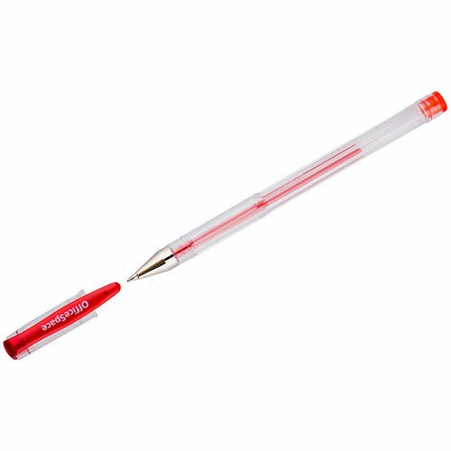 Ручка гелевая OfficeSpace (0.8мм, красный) 12шт. (GPA100/RD_1720)