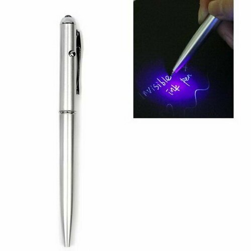 Ручка-прикол 'Шпион' с невидимыми чернилами, надпись видно при подсвечивании фонариком, 50 шт.