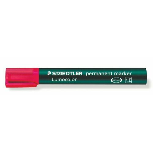 Маркер перманентный Staedtler Lumocolor, круглый, 2 мм, красный
