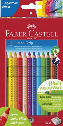 Карандаши цветные Faber-Castell, Jumbo Grip, 12 цветов