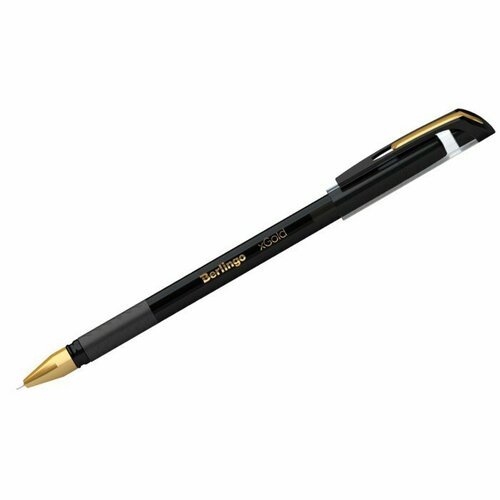 Ручка шариковая xGold, узел 0.7 мм, чернила чёрные, игольчатый стержень, грип (комплект из 24 шт)
