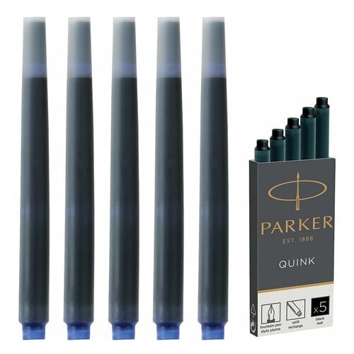 Картриджи чернильные PARKER 'Cartridge Quink' комплект 5 черные, 2 шт