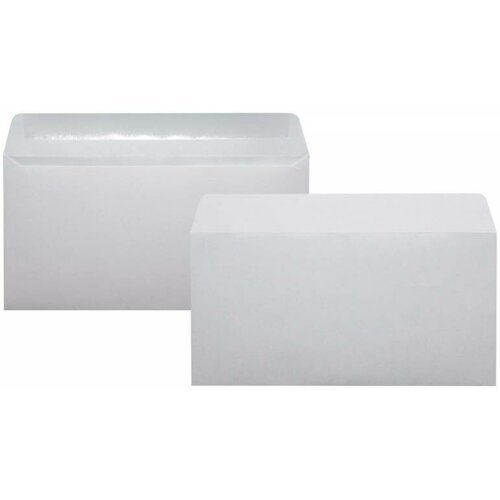 Конверт Buro белый, формат E65, в упаковке 1000шт. (206)