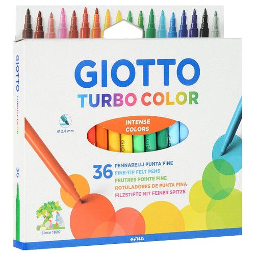 GIOTTO Набор фломастеров Turbo Color (071600), разноцветный, 36 шт.
