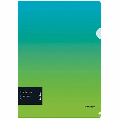 Папка-уголок Berlingo 'Radiance', А4, 200мкм, голубой/зеленый градиент, 12 штук, 299395