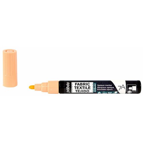 Маркер для темных и светлых тканей 'PEBEO' 7A Opaque 4 мм перо круглое 804451 Пастельный оранжевый