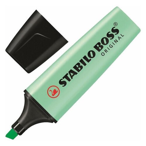 Текстовыделитель STABILO 'Boss Pastel' мятный линия 2-5 мм, 10 шт