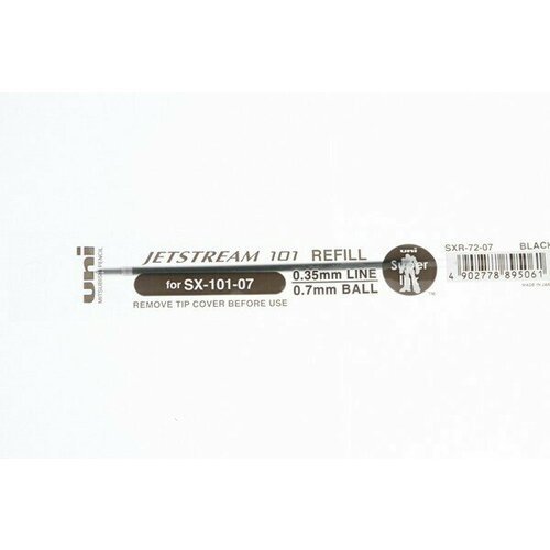 Стержень шаРазмер 0.7мм 'Jetstream' черный для авторучек SX-101 Uni Mitsubishi Pencil-SXR-72-07 Black