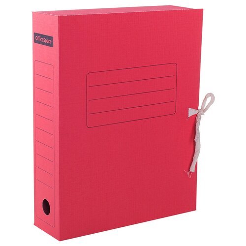 OfficeSpace Папка архивная с завязками 325x235x75 мм, микрогофрокартон, красный