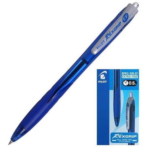 Ручка шариковая автоматическая Pilot 'Rexgrip', узел 0.5 мм, чернила синие на масляной основе, резиновый упор