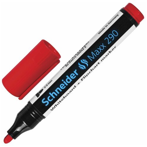SCHNEIDER Маркер для доски и флипчарта SCHNEIDER 'Maxx 290', красный, скошенный наконечник, 2-3 мм, 129002