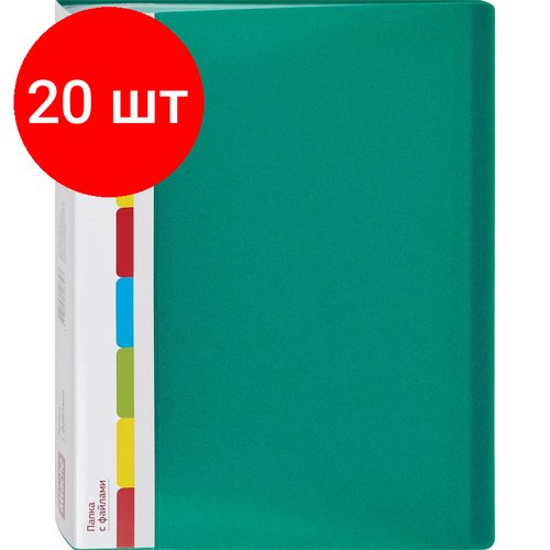 Комплект 20 штук, Папка файловая ATTACHE KT-40/07 зеленая