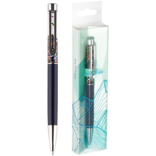 Ручка шариковая автоматическая MESHU 'Black sand' синяя, 1,0мм, 1 шт