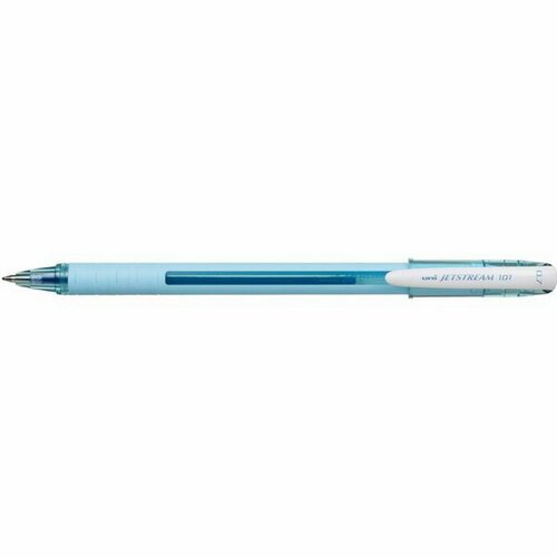 Ручка шариковая Jetstream SX-101-07FL, 0.7 мм, синий, корпус бирюзовый