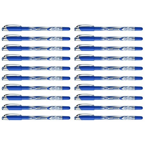 Linc Ручка шариковая Gliss, синяя, 0,7 мм, круглый корпус, резиновый грип, 20 шт.