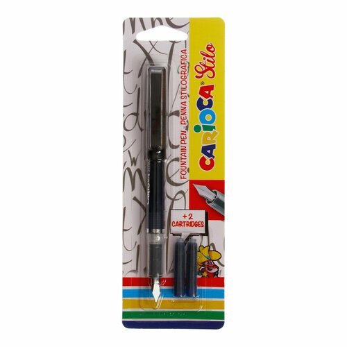 Ручка перьевая Carioca 'Stilo', 3 картриджа, корпус микс, блистер