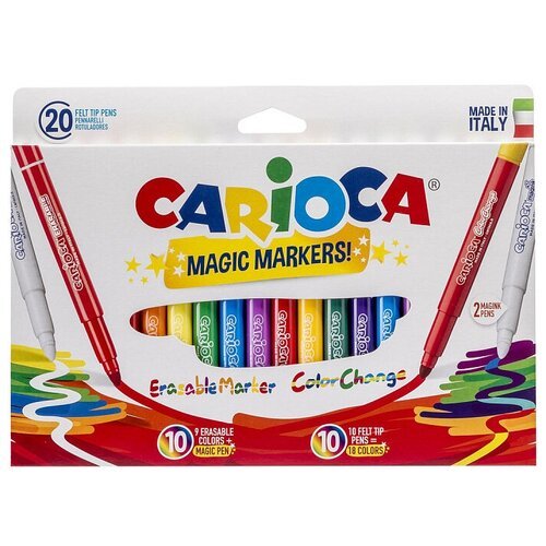 Carioca Фломастеры 'Magic Markers' (41369), черный, 20 шт.