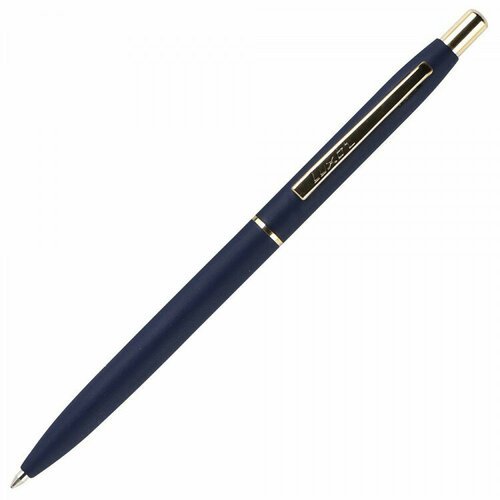 Ручка шариковая Luxor 'Sterling' синяя, 1,0мм, корпус синий/золото, кнопочный механизм. 1117