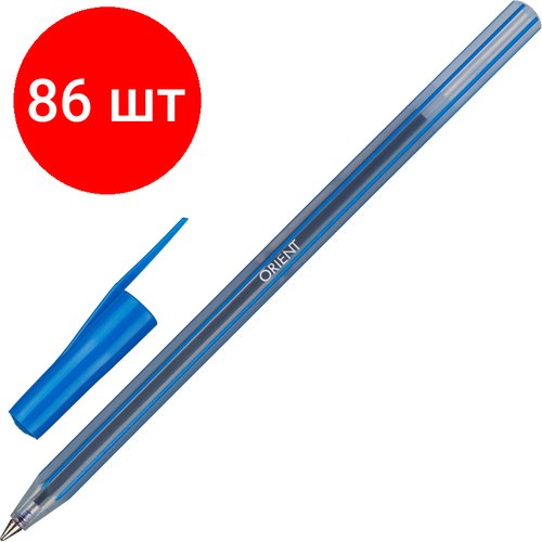 Комплект 86 штук, Ручка шариковая неавтомат. ICO Orient однораз. синий ст. 0.5мм