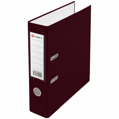 Папка-регистратор 80мм ПВХ с 1 сторонней обтяжкой, металлический уголок, бордовая, собранная. Количество в наборе 2 шт.
