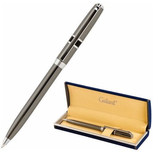 Ручка подарочная шариковая GALANT TINTA MARBLE, корпус коричн, золот. детали, 0,7мм, синяя, 143501