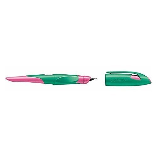 Stabilo Перьевая ручка 'EasyBirdy', корпус розовый/бирюзовый, синий картридж, для левшей sela