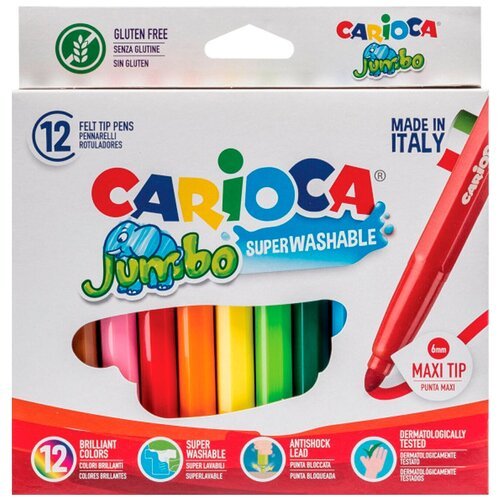 Carioca Фломастеры 'Jumbo' (40569), разноцветный, 12 шт.