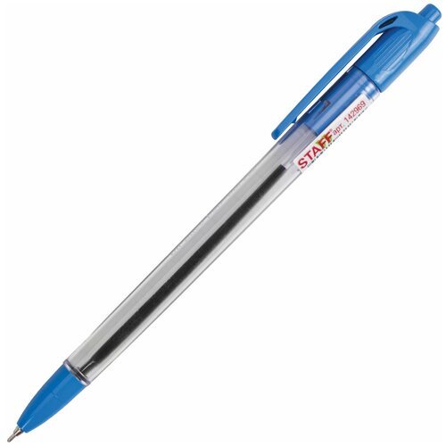 Ручка шариковая масляная автоматическая STAFF 'EVERYDAY', синяя, узел 0,7 мм, линия письма 0,35 мм, 142969 (75 шт.)