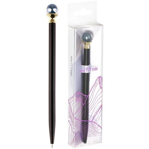 Ручка шариковая автоматическая MESHU 'Black pearl' синяя, 1,0мм, 325966