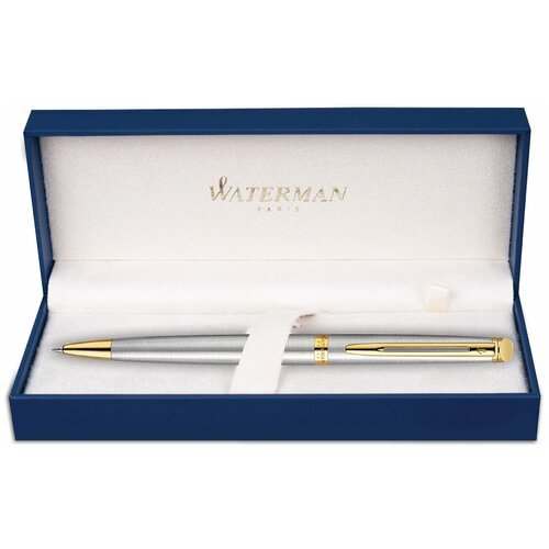 Waterman Ручка шариковая Hemisphere Stainless Steel GT, 0.8 мм, S0920370, 1 шт.